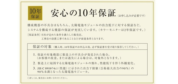 サンヨーの保証