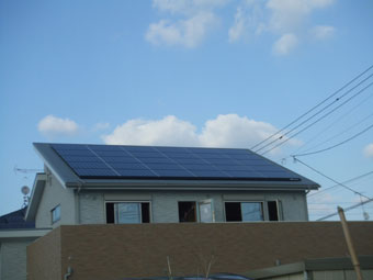 福岡県北九州市　三浦様の太陽光パネル設置写真です