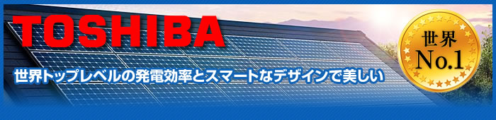 東芝は世界トップレベルの発電効力で人気No.1の太陽光発電システム！